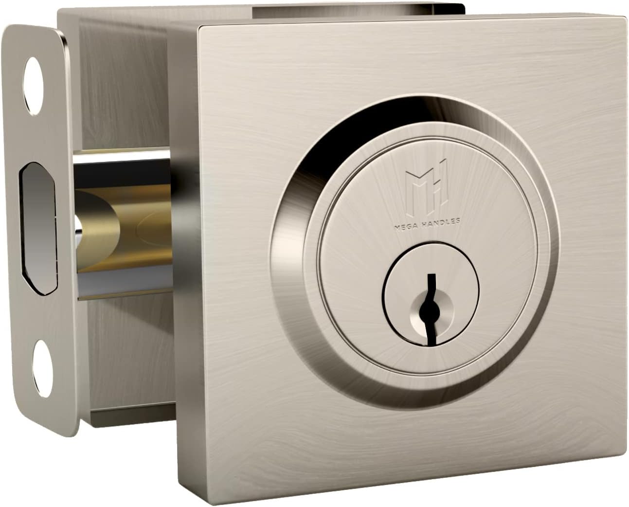 MEGA HANDLES Deadbolt I Entry Deadbolt Lock Heavy Duty Square Locking