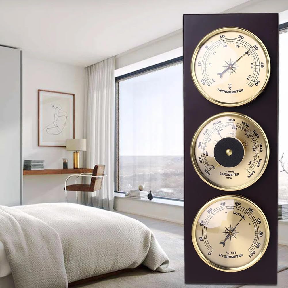 Stazione Meteo Analogica 3 In 1 - Barometro, Termometro E Igrometro, Per Interni Ed Esterni - Foto 5