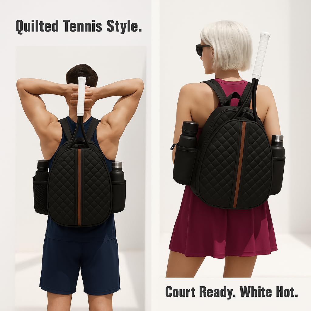 Tennis Bag – Large Capacity Racket Bag for Tennis, Pickleball & Badminton – Water-Resistant & Lightweight