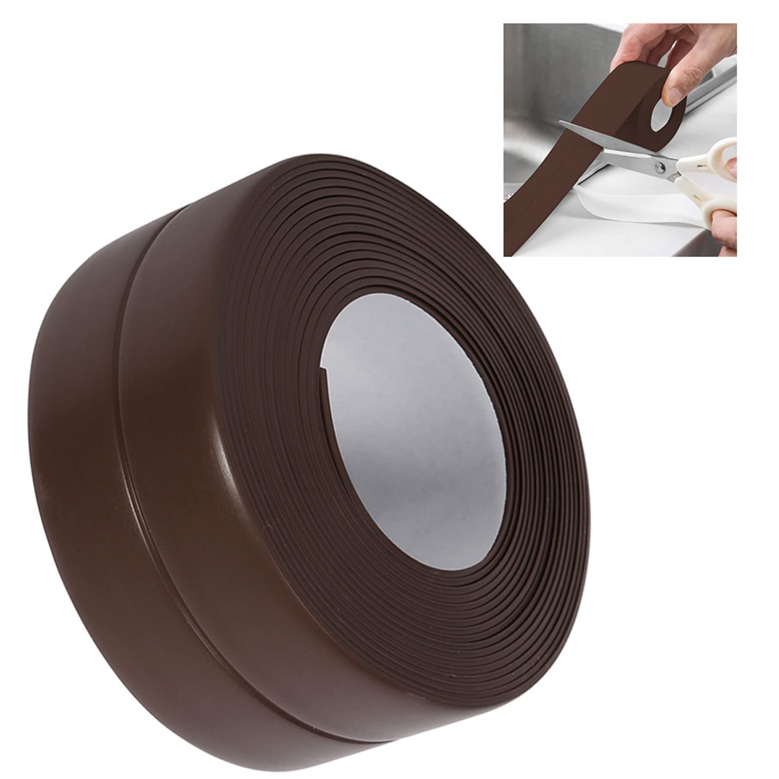 Ejoyous Samoprzylepna Uszczelniająca, 3,2 M Wodoodporna z Uszczelnieniem PVC kleją (38 mm*3,2 m)