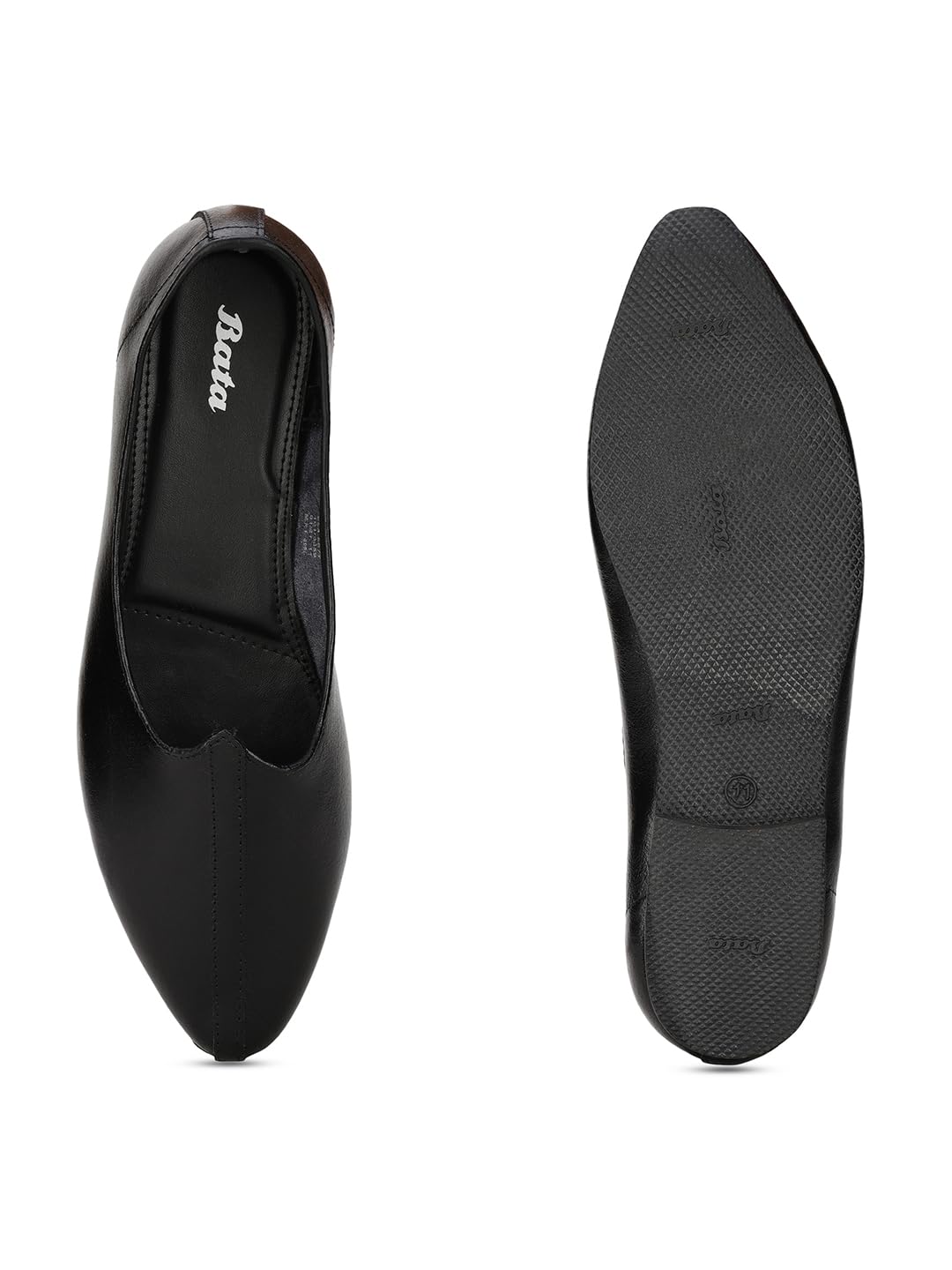 Bata Men's Leather Flat Mojari 5 61+QDSasmBL. SL1440