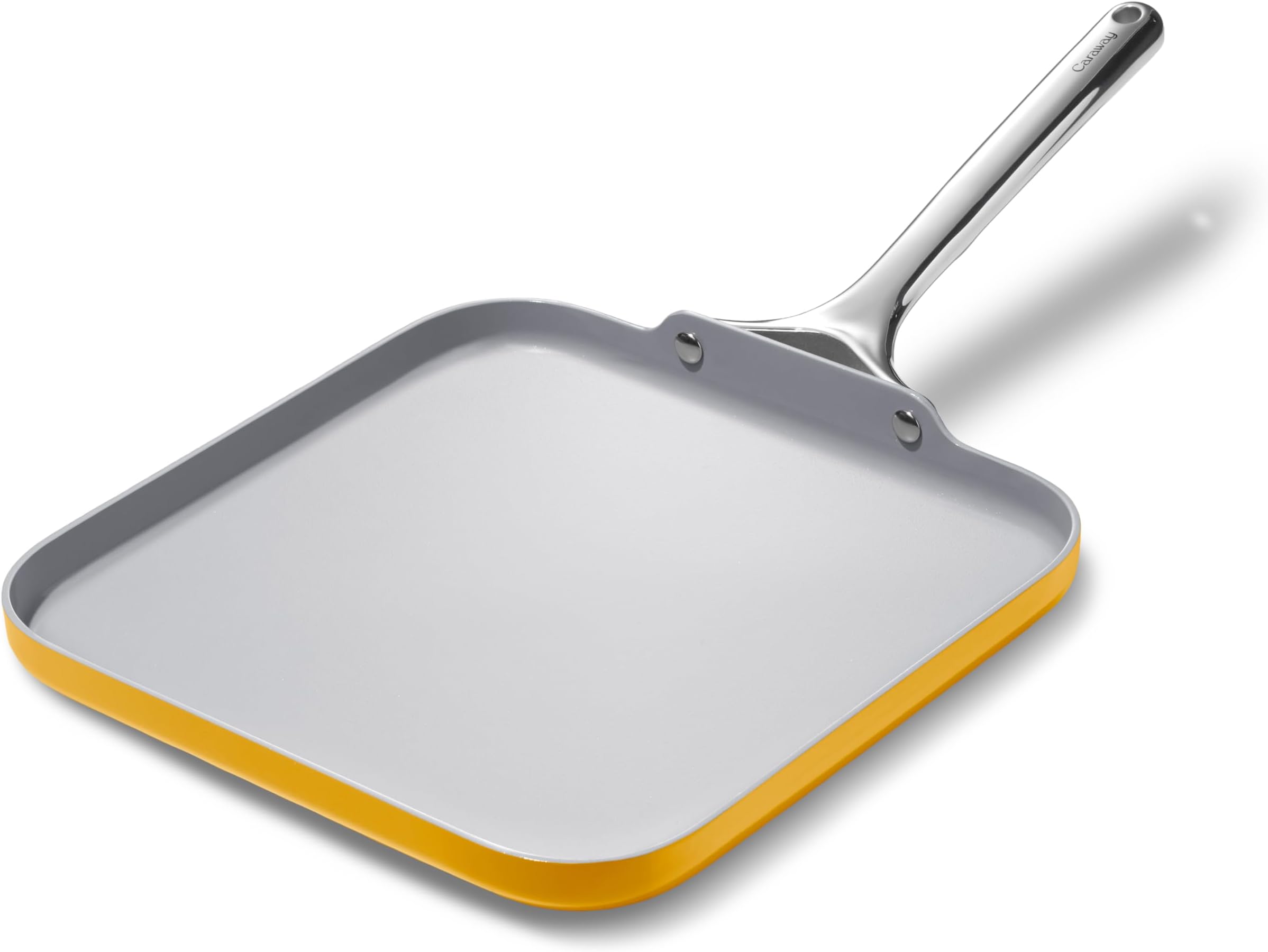 Square Griddle Pan - 11” Square Pan - Non-Stick Ceramic Coated - Non Toxic, PTFE & PFOA Free - Oven Safe & Compatible with All Stovetops - Marigold