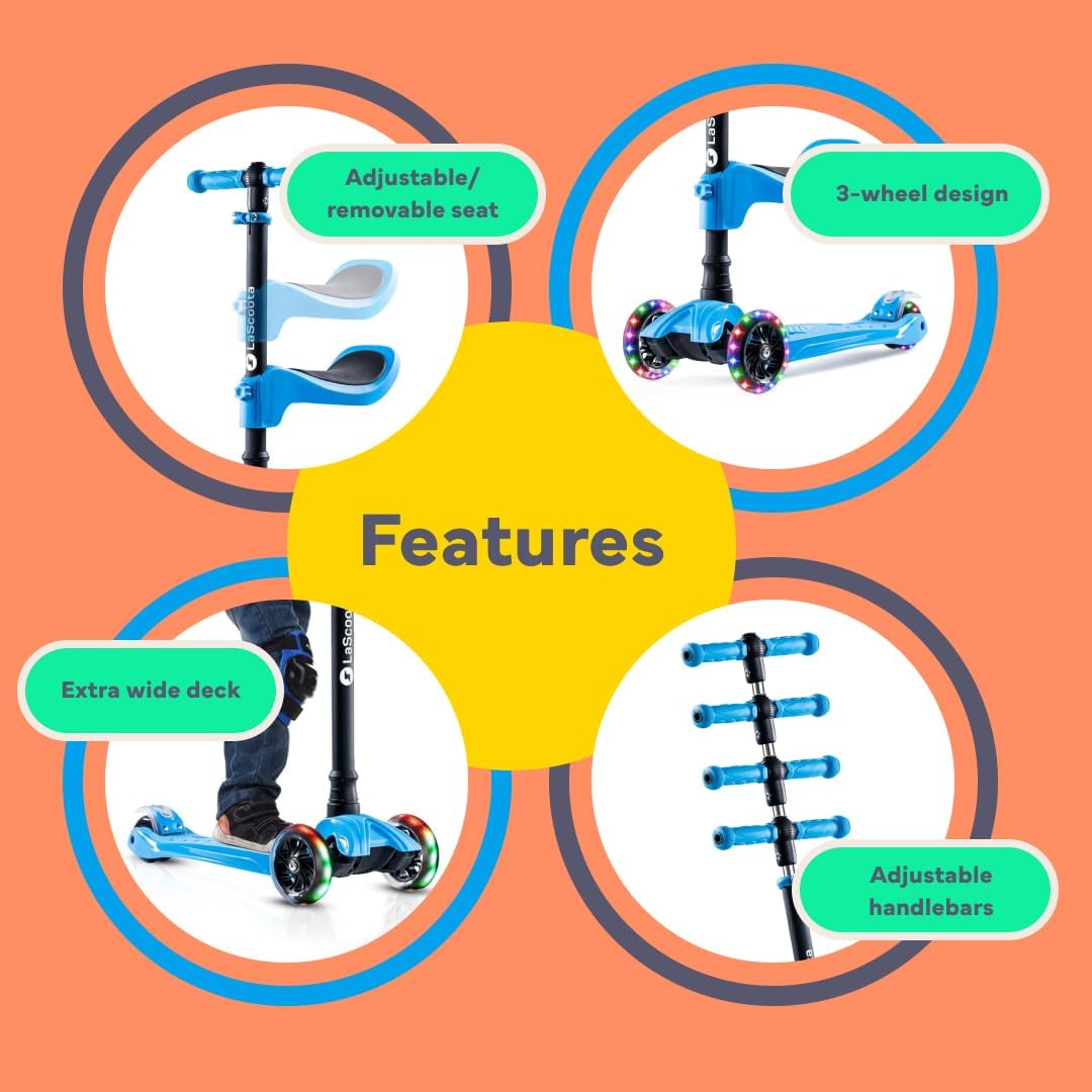 LaScoota 2-in-1 Kids Kick Scooter - Image 5