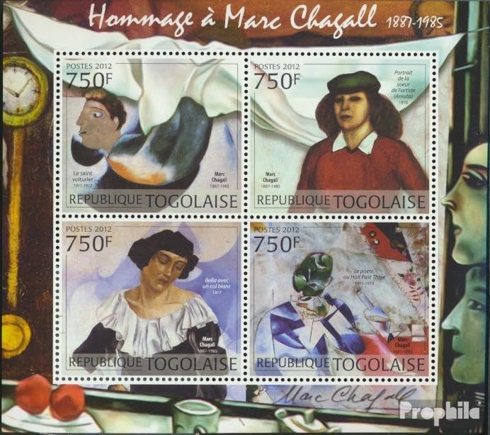 Prophila Collection Briefmarken-Kleinbogen Togo 2014 'Zweiter Weltkrieg' – Komplette Ausgabe 6344-6347, Postfrisch ** MNH