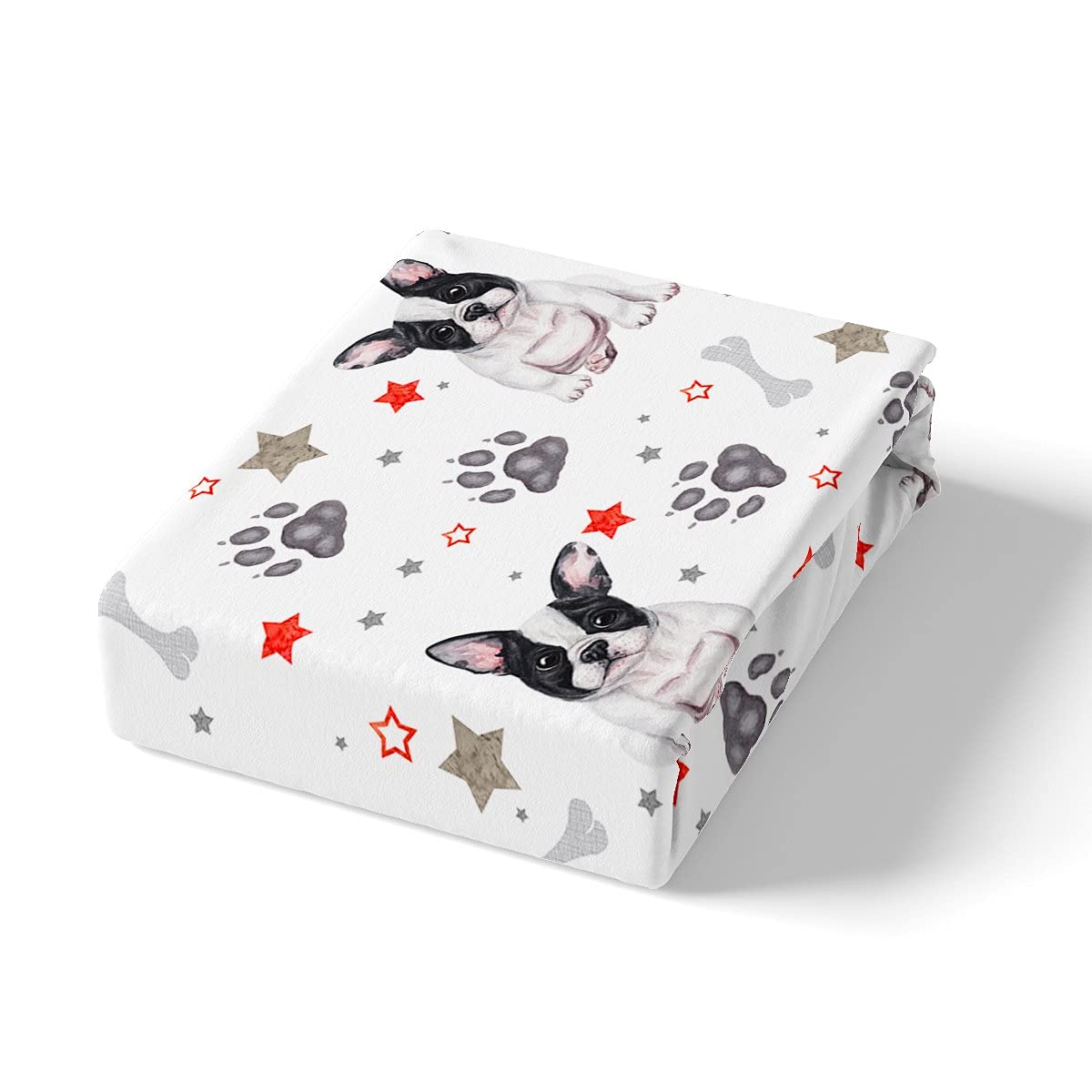 Juego de ropa de cama de Bulldog Francés, Juego de ropa de cama de perro lindo, Funda de edredón de animales 3D para niños y niñas, amantes de los perros, Funda de colcha de perro mascota, Ropa de