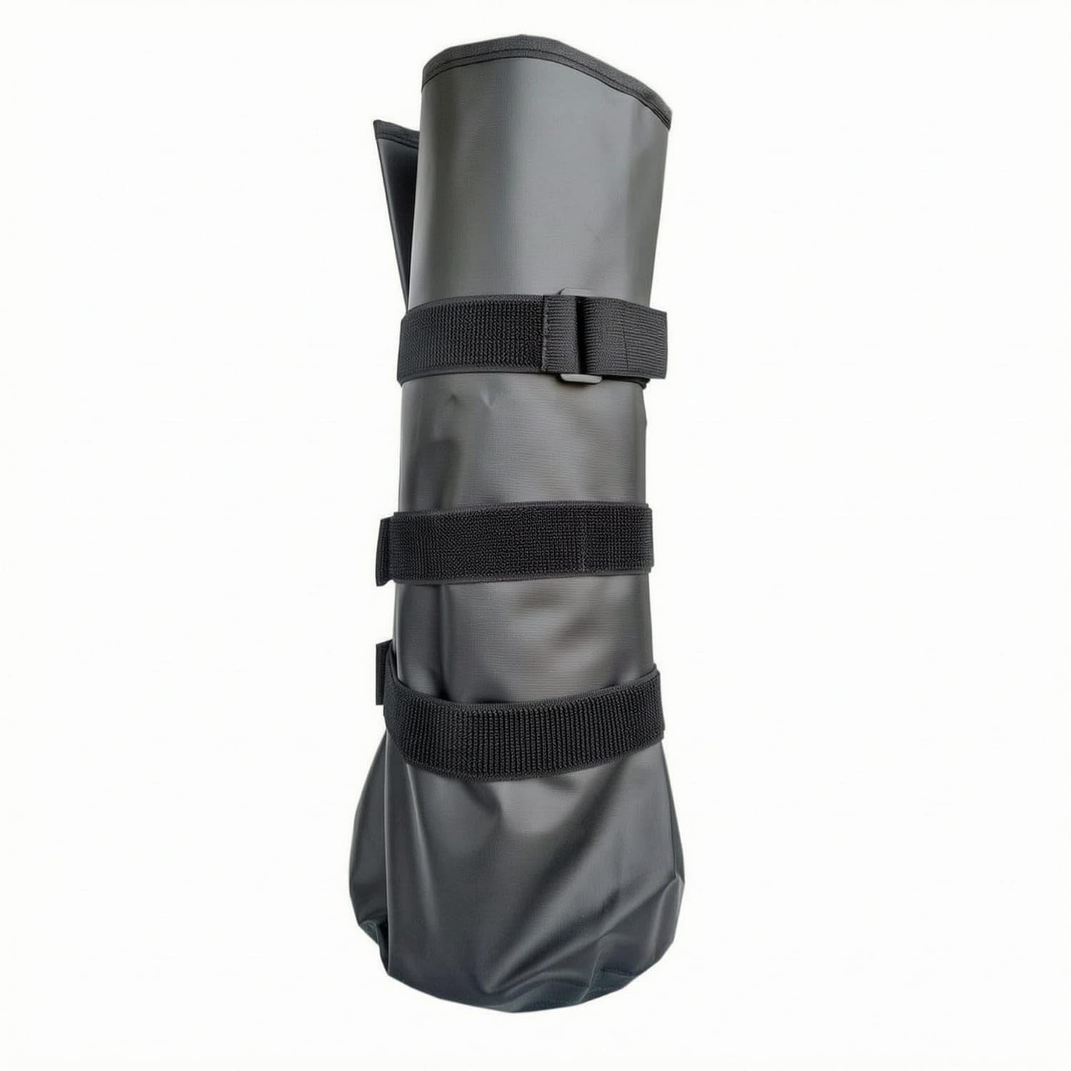 Tall Cylindrical Horse Hoof Soaking Boot Wide Opening Horse Hoof Bath Boot Flared Lower Section Encircling Straps, Black-image-24