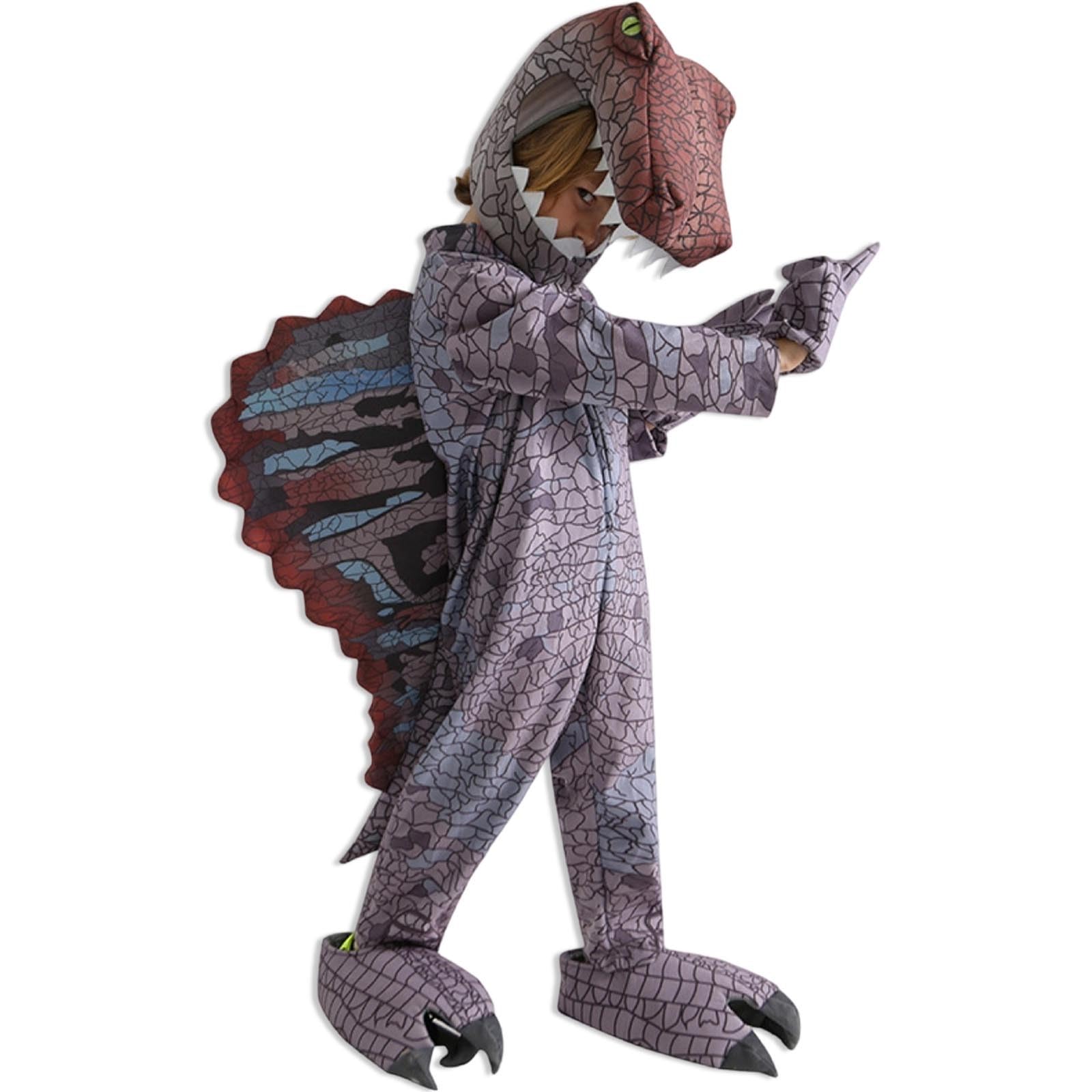 Generisch Costume da dinosauro 2026, in stile medievale, per cosplay e giochi di ruolo (viola, 3-5 anni)
