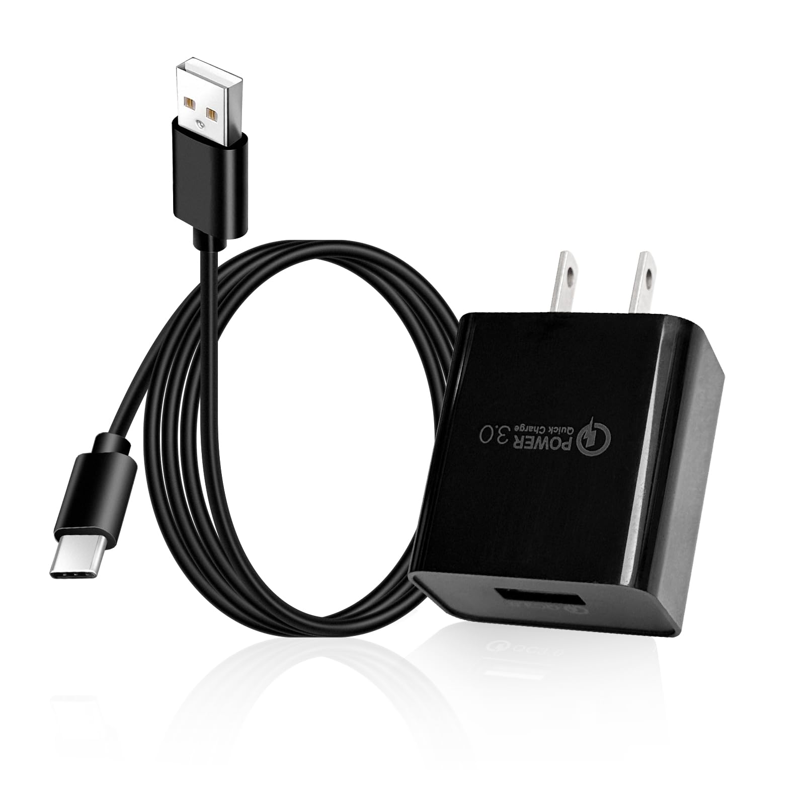 Cargador rápido USB C QC3.0 para Samsung Galaxy A20E A20S A30S A50S A51 A10E, A30 A40 A50 A70 A80 A20, Galaxy Note 8 9, S9 S8, S10 Plus tipo C cable de carga de 5 pies
