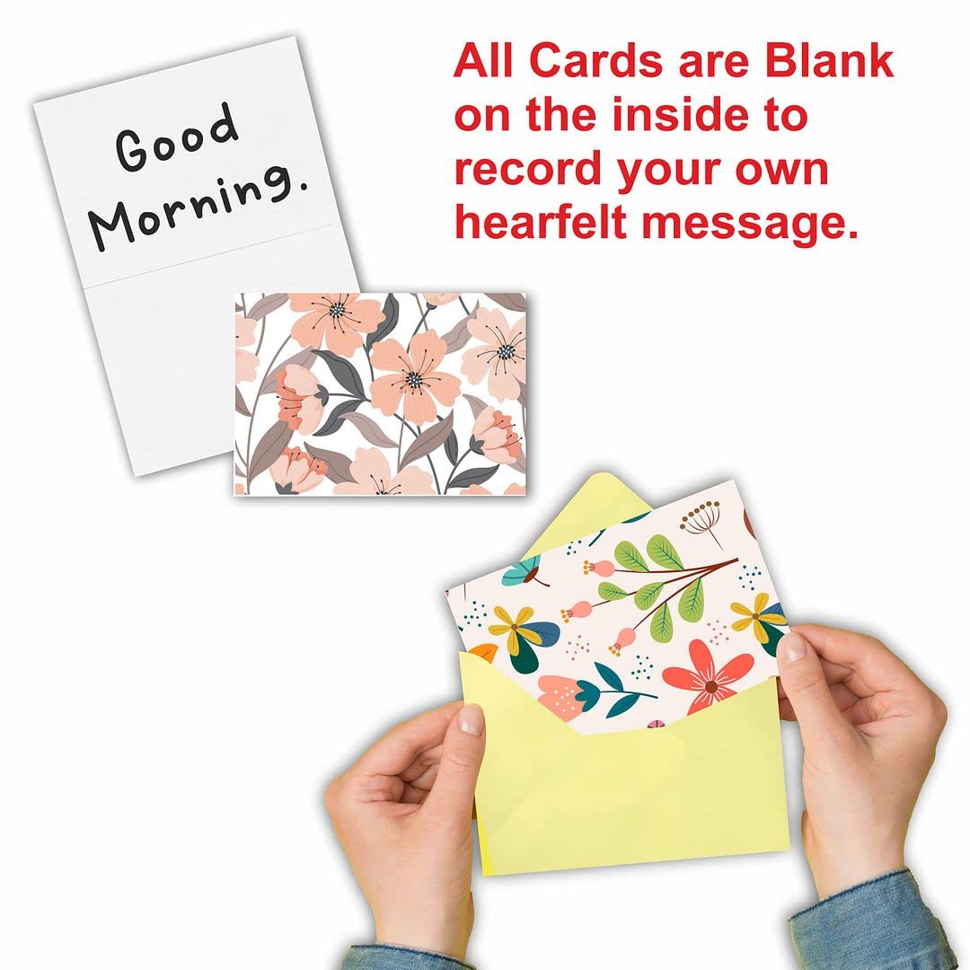 KREEPO Greeting Cards 9 Unique Design Blank Notecard with Envelopes for All Occasions(90pcs)(3x4 inch)_k9 1