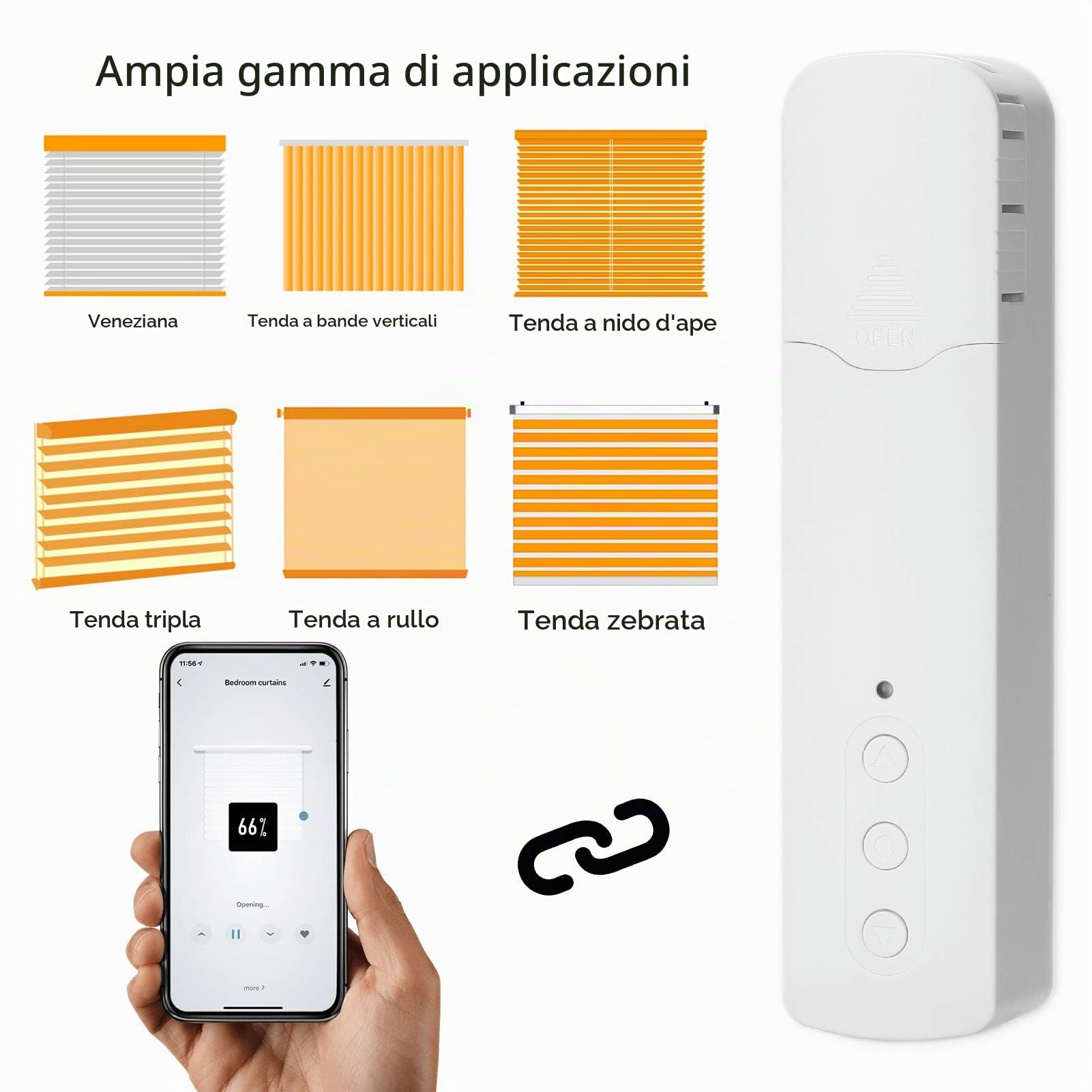 Motore intgente della tenda del tallone di tiro HUIOP Tuya ZigBee TM616EGZT Motore intgente per tende con perline a trazione Intgent Home Household Hotel Motori elettrici per tende Controllo APP per c