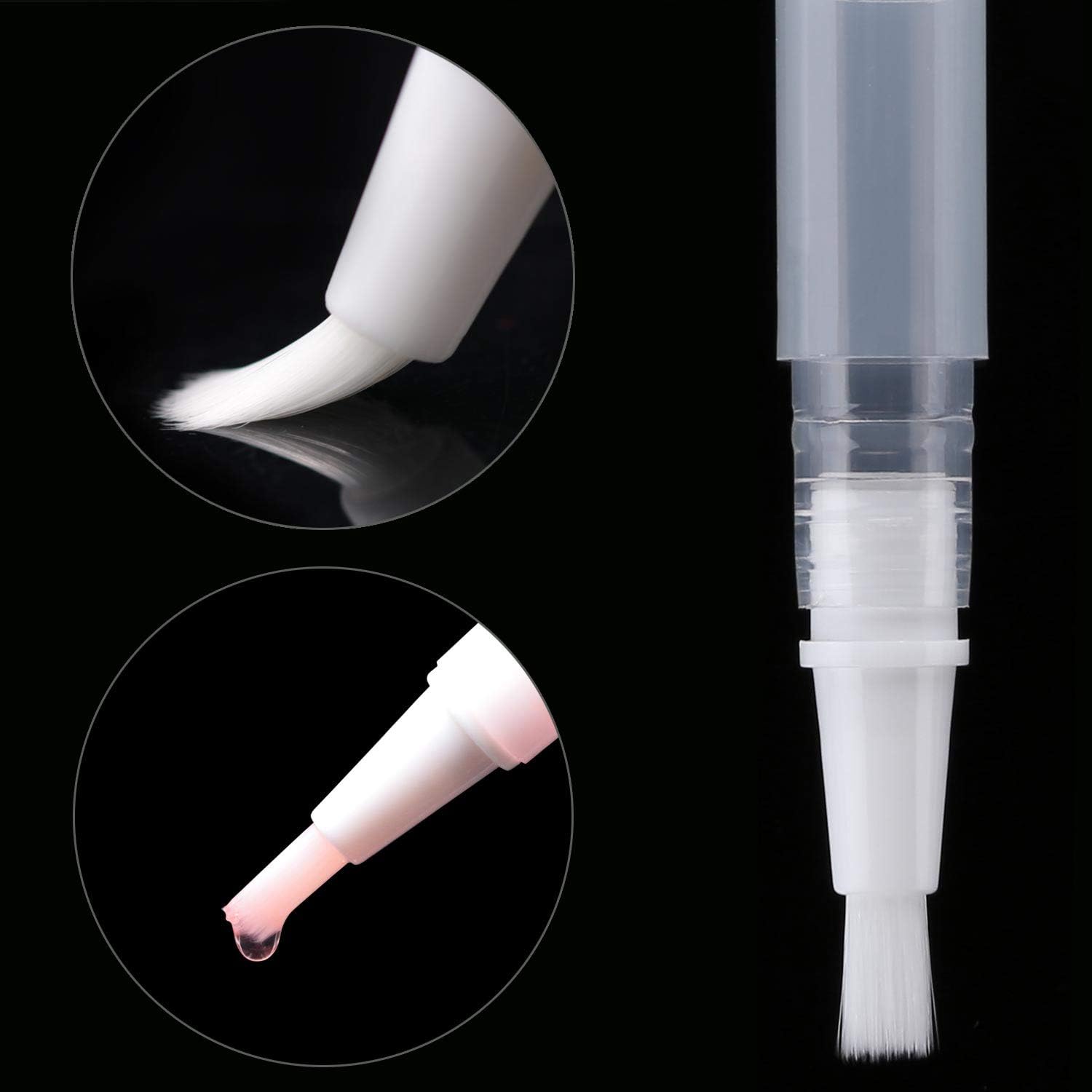 20 Pcs Empty Nail Cuticle Oil Pens 3 ml Refillable Twist Pen with Brush Tip for Lipgloss, Nail Polish, Eyelash Growth Liquid