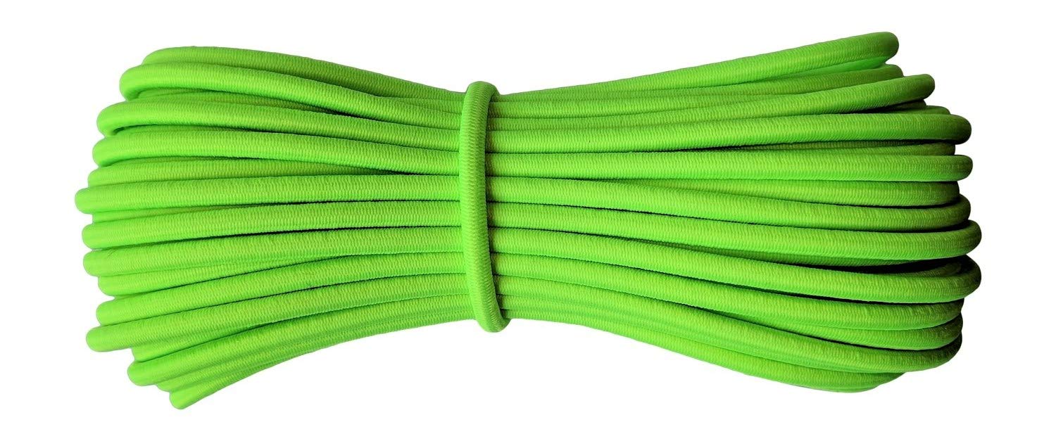 Round Elastic Cord - 4 mm diameter - Neon Lime - 10 metres