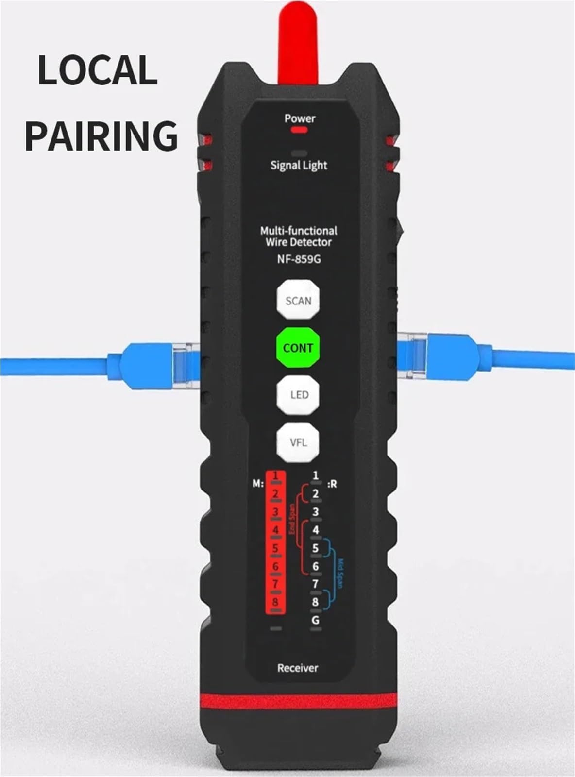Netzwerkkabeltester, Netzwerkkabeltester, Leitungsdetektor, Kabel, Kristallkopf-Crimp, Ladetyp,für Netzwerkkabel