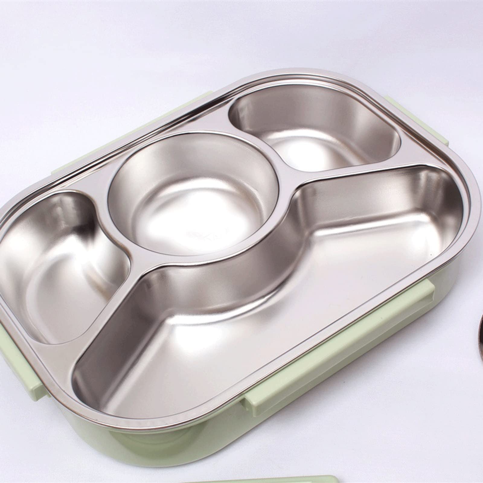 Fiambrera de acero inoxidable, contenedor alimentos, térmico for almuerzo, fiambrera for refrigerios, for desayuno, loncheras(Blue)