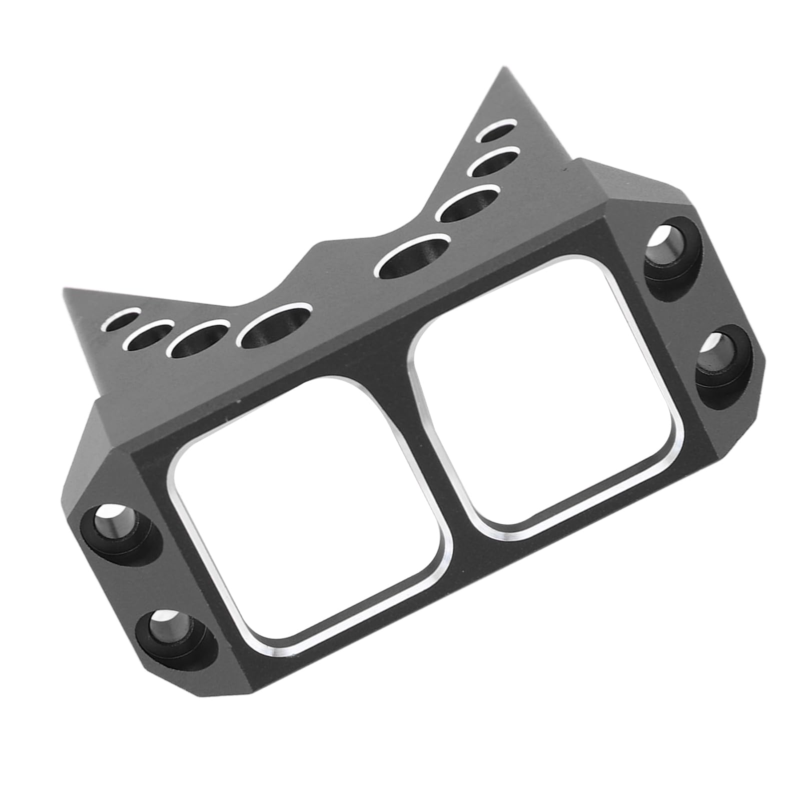 POENVFPO RC Car Servo Guard Armor, Steering SOA Cover Aluminum Alloy Servo Protective Armor for 1/10 RC Crawler (Black)