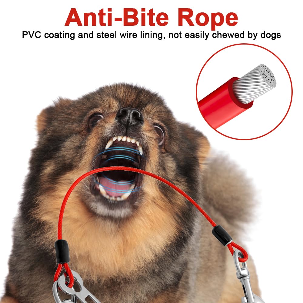 2 Pezzi Guinzaglio per Cani Prova di Masticare, 40 cm Cintura di Sicurezza per Cani Auto, Cavo per Legare Il Cane, Guinzaglio Retriever Resistente per Cuccioli, Cane di Piccola e Media Taglia