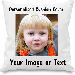 Personalised Cushion Pillow Cover Case with photo Print Any Name or Text Cushion Pillow picture on it! Personalised Cushion Cover photo pillowcase 40 x 40 cm Without Filling
