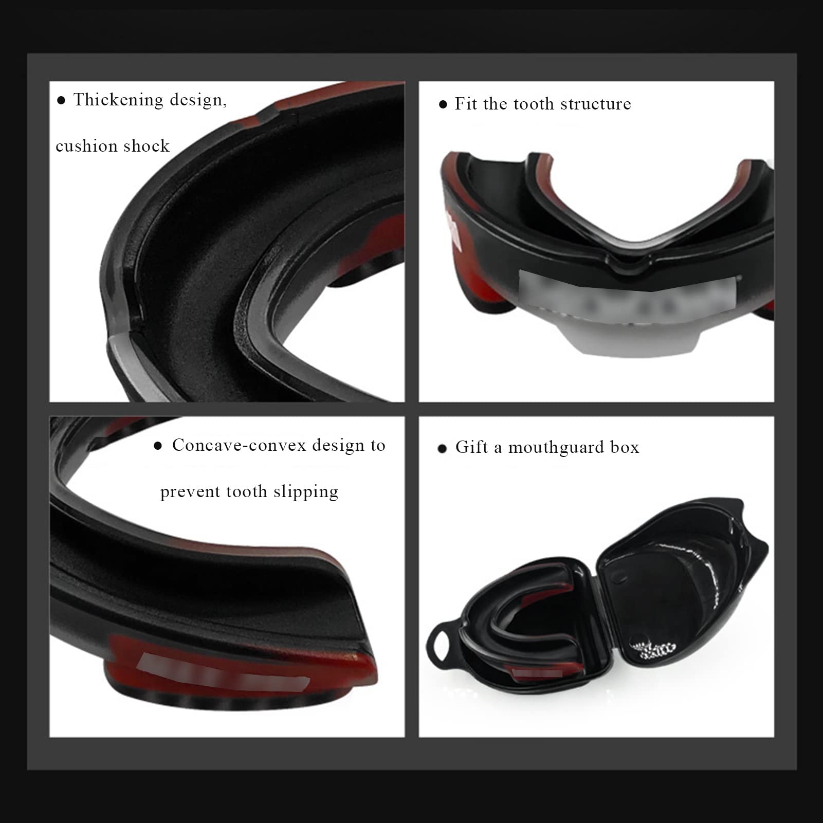 Juventud Protector Bucal Deportivo, Protectores Bucales de Fútbol Apoyos de Los Dientes de La Boquilla EVA de Doble Color para MMA Boxeo Rugby Kickboxing Taekwondo Sofbol Lacrosse