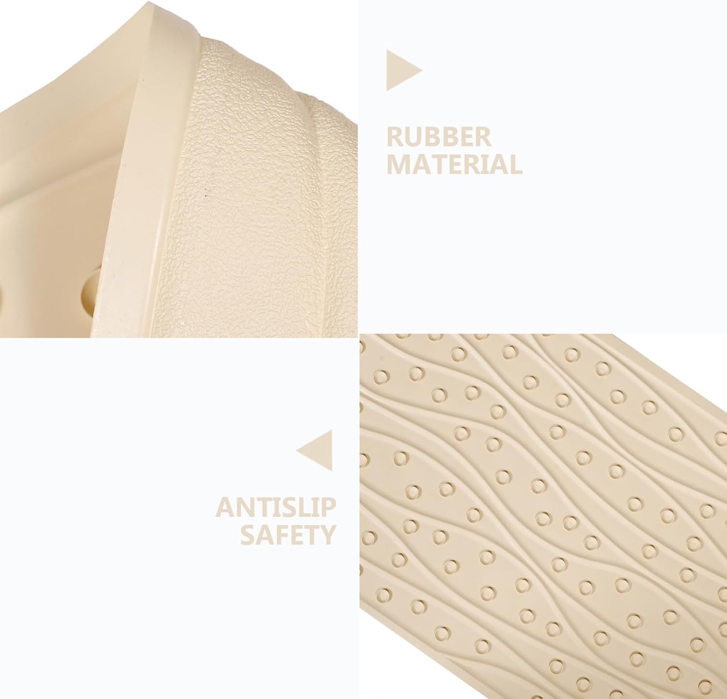 NOLITOY Shower Mats Non-Slip Washable Bathtub Mat Suction Cups Rubber for Hotel Home Bathrooms