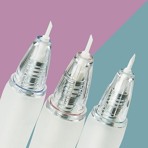 Miniatura 3 de Paquete de 10 cuchillos retráctiles de cerámica para manualidades, cuchillo de corte de precisión con agarre de silicona que parece un bolígrafo,