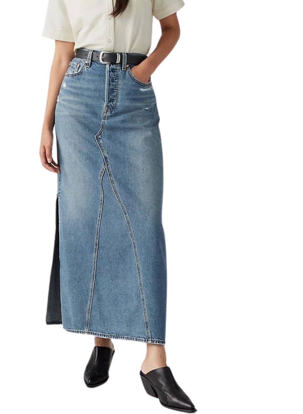 Levi'S Iconic Long Slit Falda Mujer (Pack de 1)