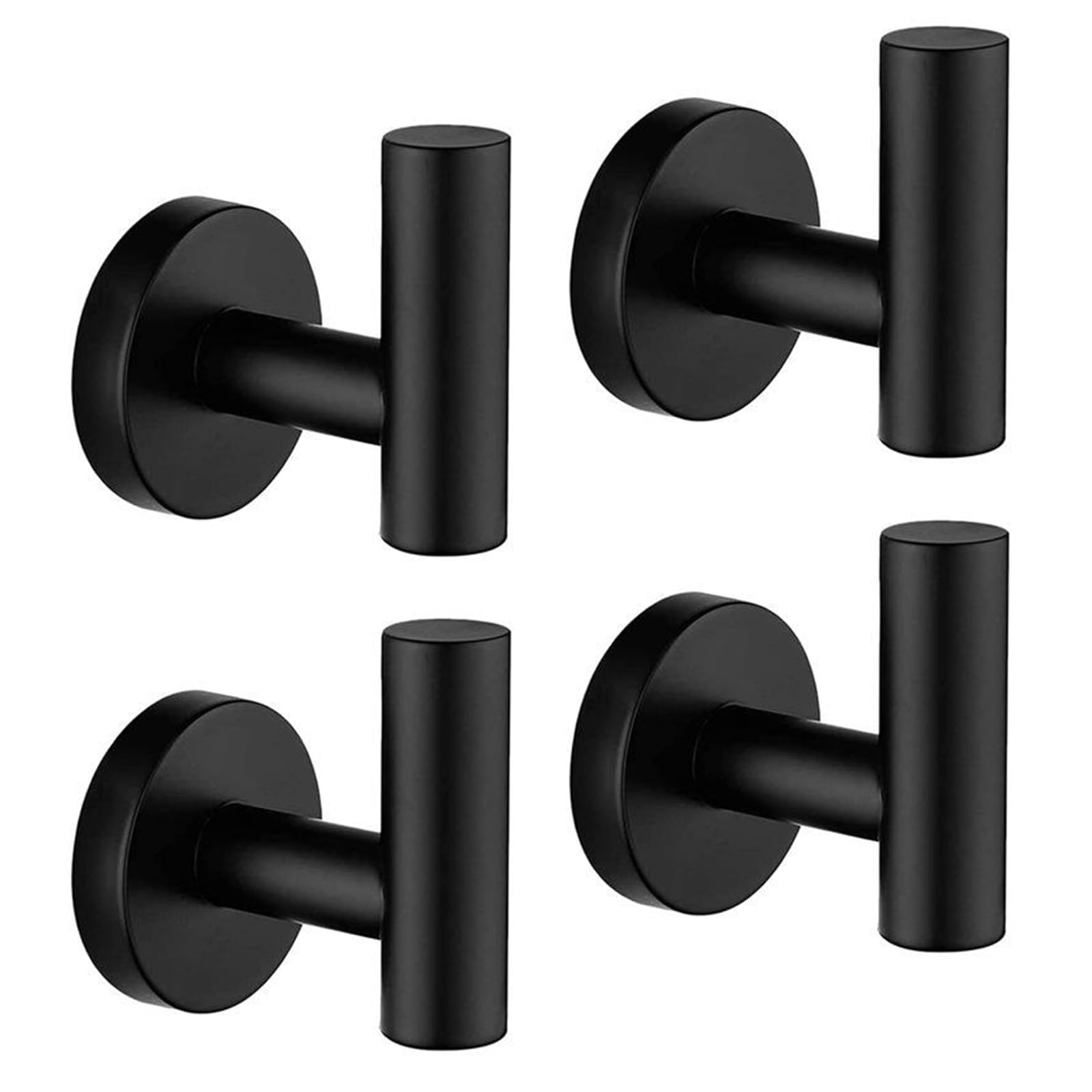 Suction Hooks 4pcs – Heavy-Duty Stainless Steel Vacuum Hooks, Metal Suction Cup Hooks Without Drilling, Bathroom Self-Adhesive Hook Waterproof and Rustproof, Heavy Duty Hook for Towels Washcloths
