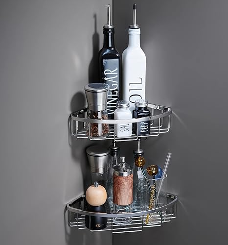 Segistan Organizador de ducha de esquina para baño, acero inoxidable SUS304, resistente al óxido, soporte para champú, estante de almacenamiento