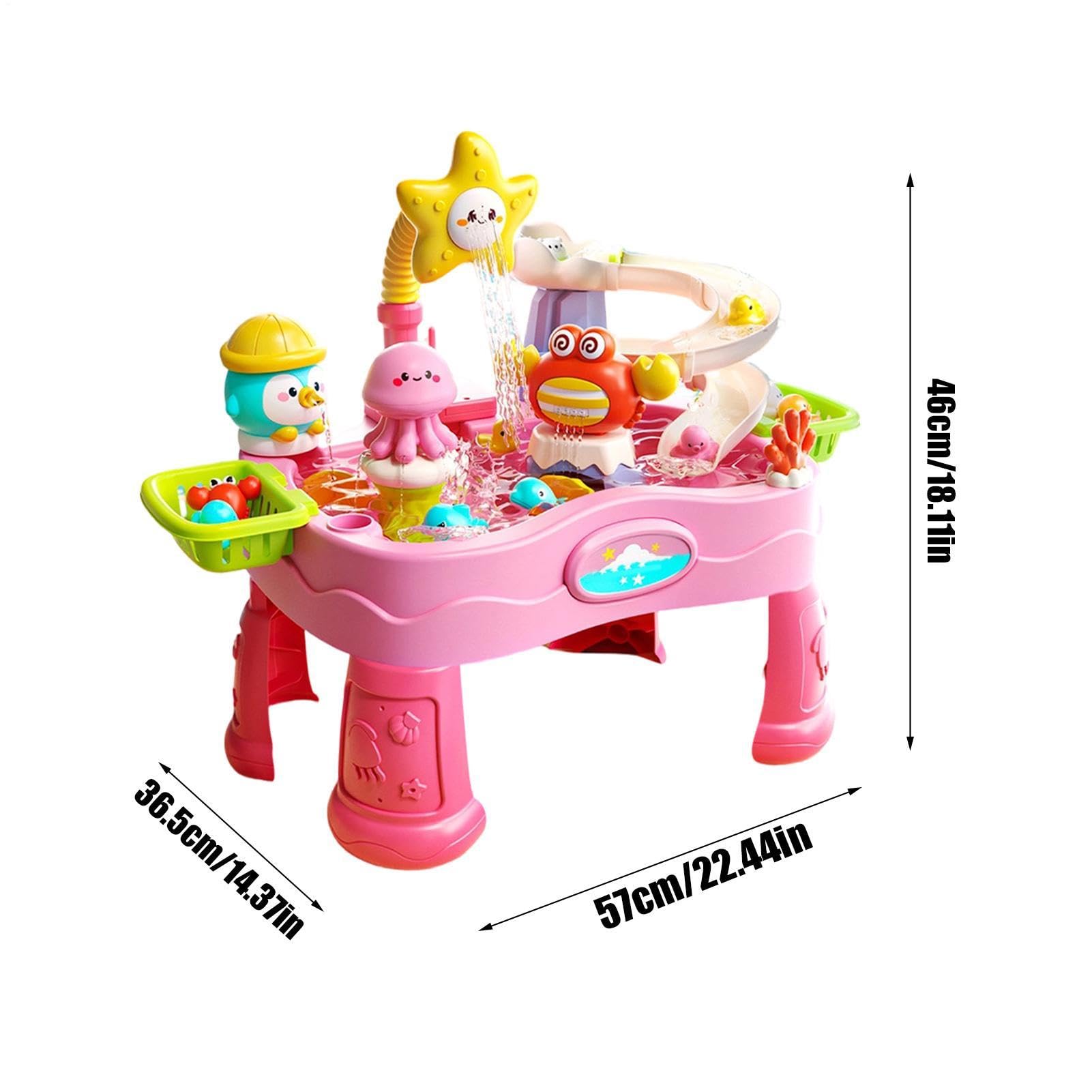 Kinder Wassertisch Elektrisch, Bunt, Höhenverstellbar, Tragbar | Outdoor-Wasserspieltisch für Garten, Hof, Rasen, Terrasse, Balkon Garten Hof Rasen Terrasse Balkon Pool Wiese Hinterhof