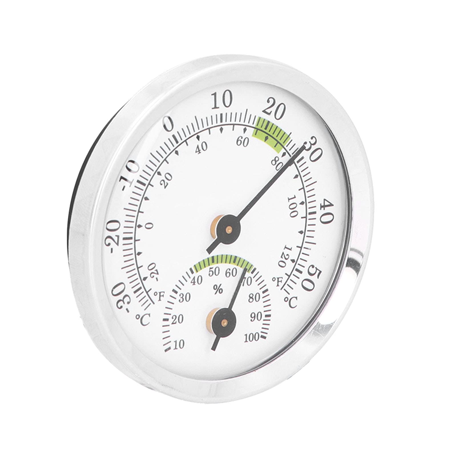 Termometro E Igrometro Analogico Rotondo Da Interno - Temperatura E Umidità Ambiente - HL