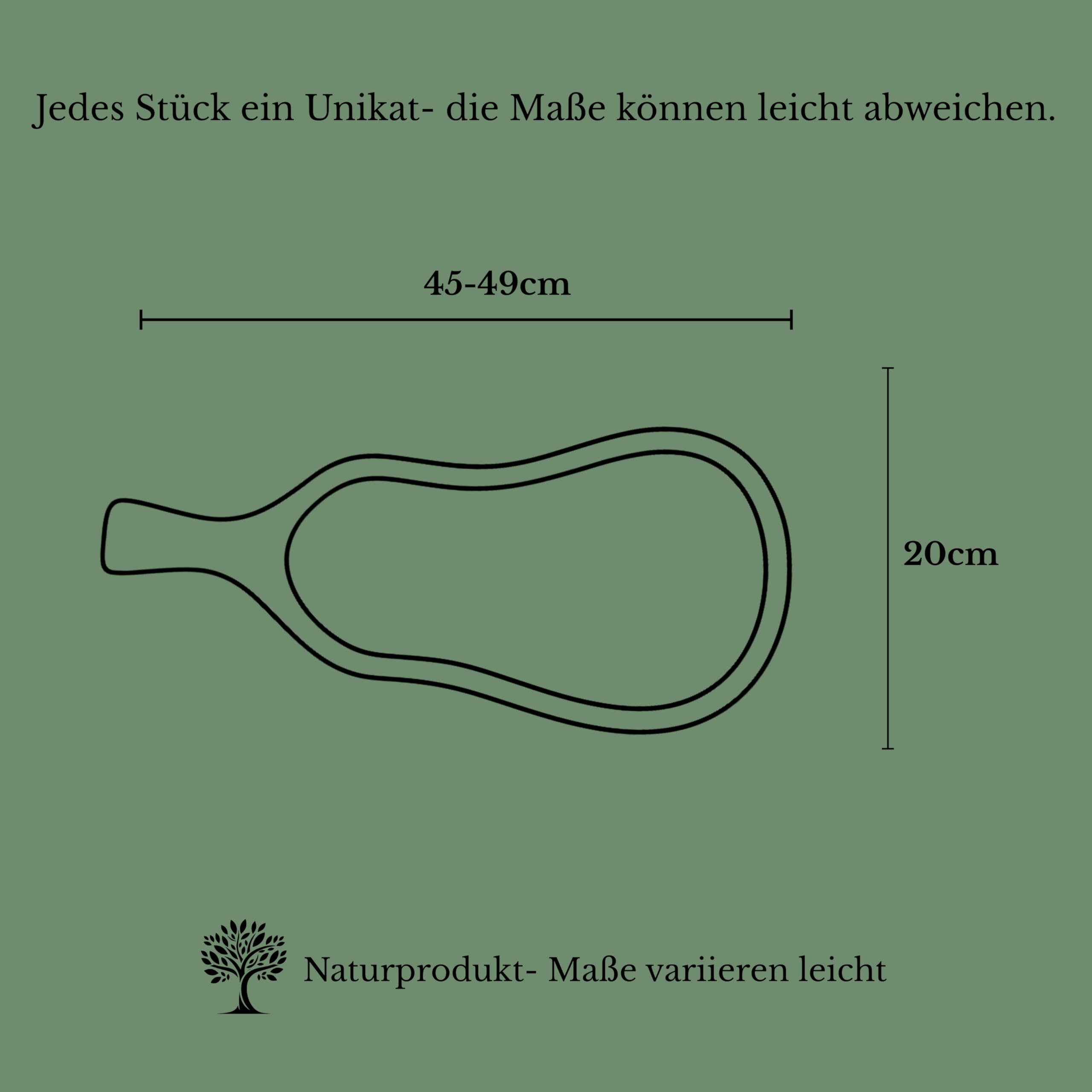 Schneidebrett Holz Olivenholz - 48 * 22 cm - massives Servierbrett Holz Olivenholzbrett antibakteriell - Holzbrett Küche mit Saftrille - alternative zu Schneidebrett Kunststoff