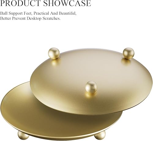 Miniatura 7 de 6 portavelas de latón dorado y juego de 2 portavelas dorados para velas de pilar, portavelas para centro de mesa, decoración festiva de chimenea de