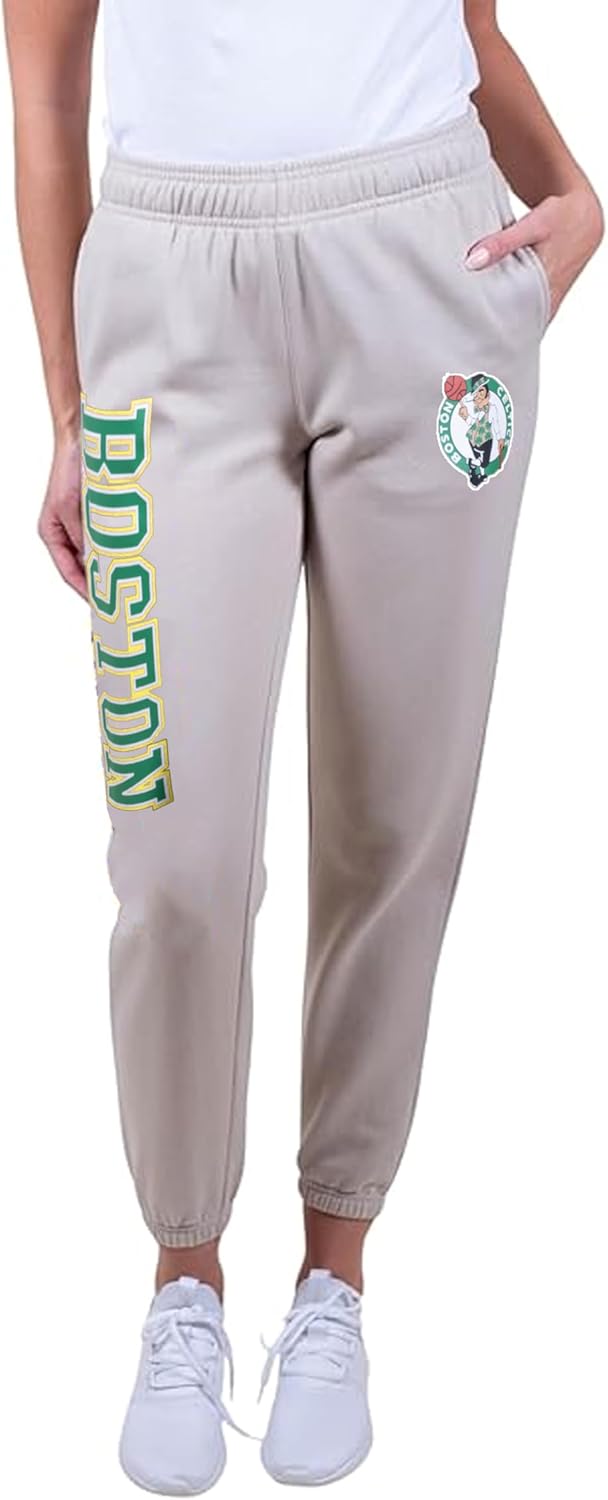 Ultra Game Women's NBA Official Super Soft Active Fleece Sweatpants Joggers