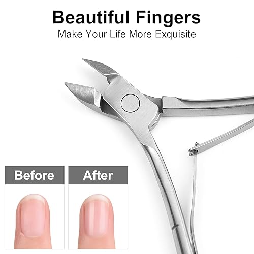 Miniatura 4 de KADS Cortador de uñas de acero inoxidable para manicura de pedicura, cortador de cutículas, 1 ud