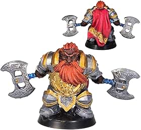 Miniatura RPG Paladino Anão Clérigo Pintada Durak Personagem Herói Resina DnD 28mm