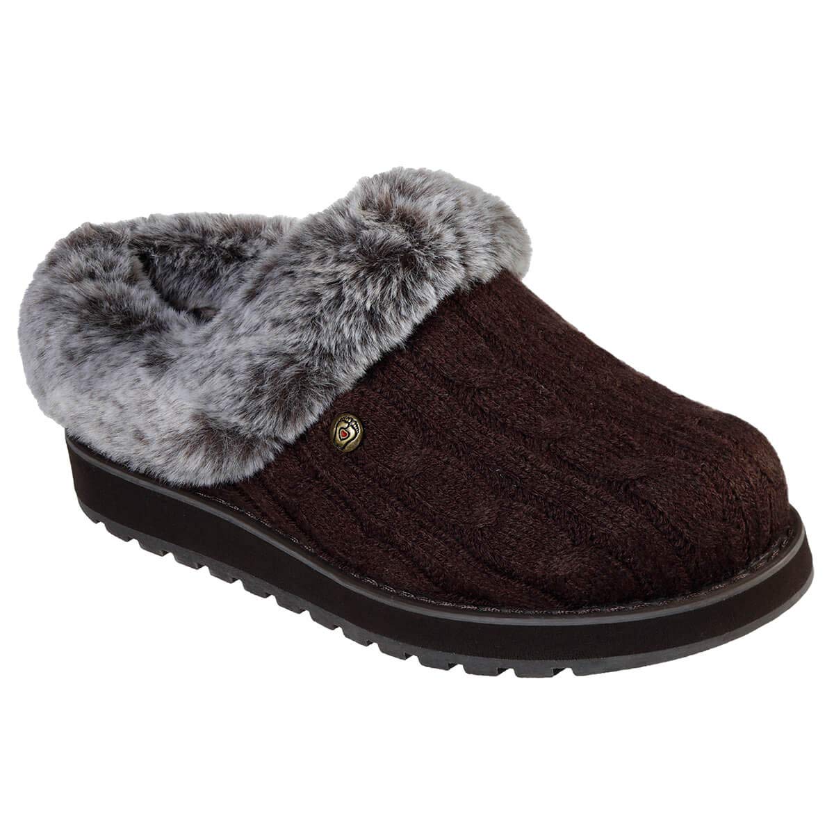 Skechers Keepsakes - Ice Angel, Zapatillas de estar por casa Mujer, Marrón(Chocolate), 41 EU