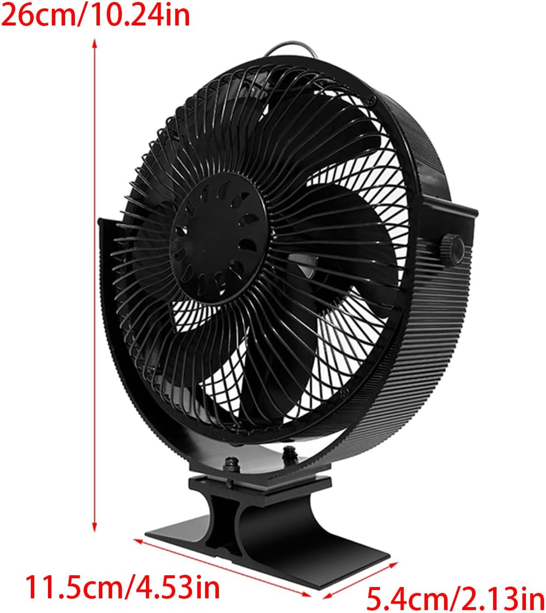 Rulbelok Efficient Heat Distribution Fan 6Blade Heat Powered Stove Fan Cover Stay Warm Quiet No Electricity Required Manual