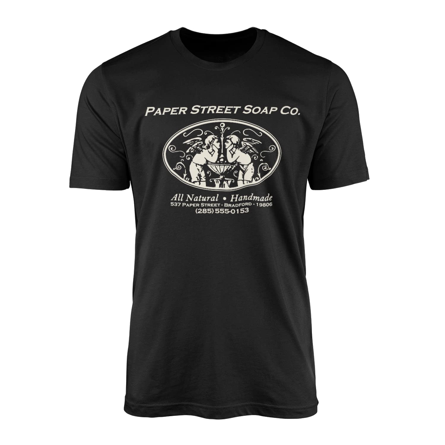 SMARTYPANTS Paper Street Soap Company Black T-Shirt Top Tee - Novelty Book Novel Story Fight Club Classic Film Cinema Movie Insomnia First Rule Mens Unisex Gift Present (Large, Black Prime)