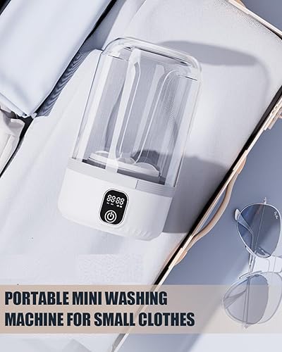 Miniatura 6 de Mini lavadora portátil para ropa interior, lavadora compacta de ropa interior, mini lavadora recargable de 3000 mAh para viajes, dormitorio, RV y