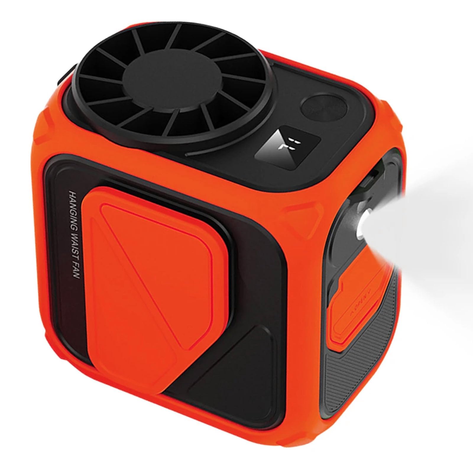 NRVTRE Portable Waist Fan Adjustable Speed Clip on Fan Wearable Belt Own 6000mAh ABS Texture for Outdoor Travel Camping Hiking Cooling