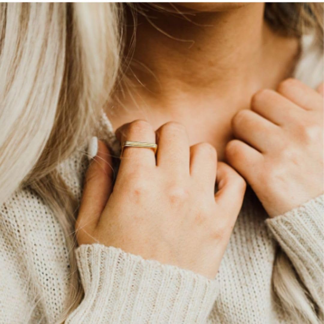 Handmade and Smooth Cute Thin Rings for Women | Womens Rings & Rings for Teen Girls | 14k Gold Filled and Rose GoldSquare Band | Unique Jewelry for Stacking Size 8 - Image 8