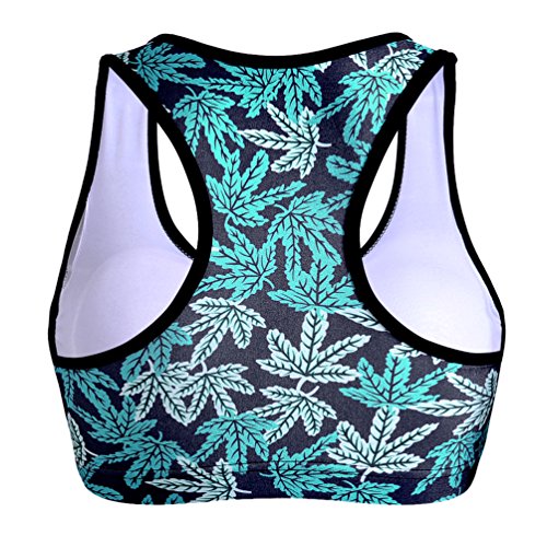 Image of Sister Amy Women's Aerobics Gym Dance Yoga Vest Printed Sports Bra Top Vest