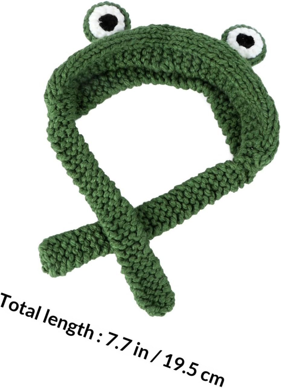 Cartoon Frog Ear Protector Knitted Winter Hat, Cute Warm Woolen Beanie