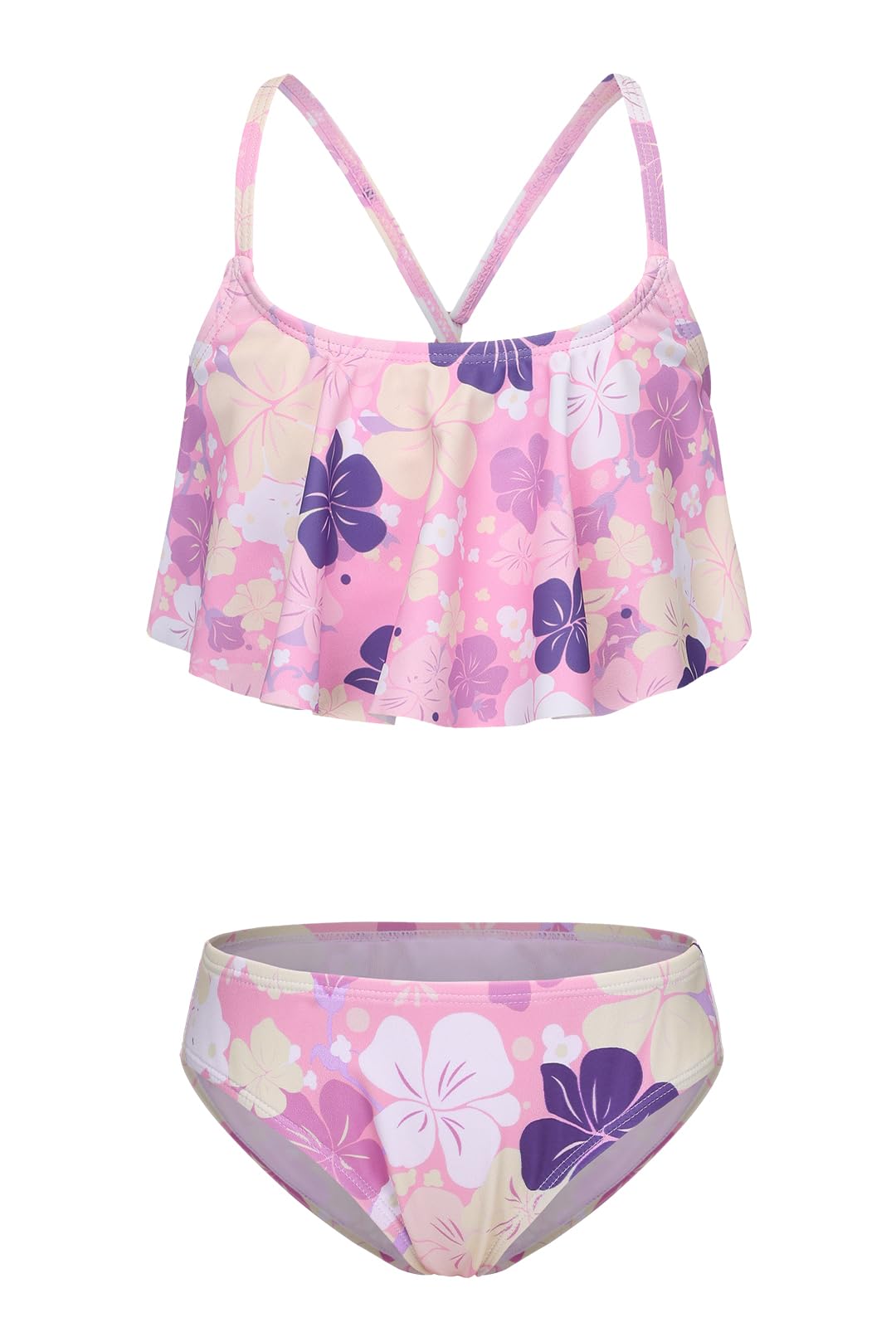 Girls Two Piece Swimsuits Bikini Bathing Suit for Kids Hawaiian Swimwear Set 3-16 Years