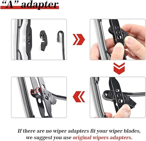 Miniatura 5 de Repuesto para limpiaparabrisas Chevrolet Silverado 1500 2500 3500 – Limpiaparabrisas delantero de 22 pulgadas + 22 pulgadas – apto para vehículos