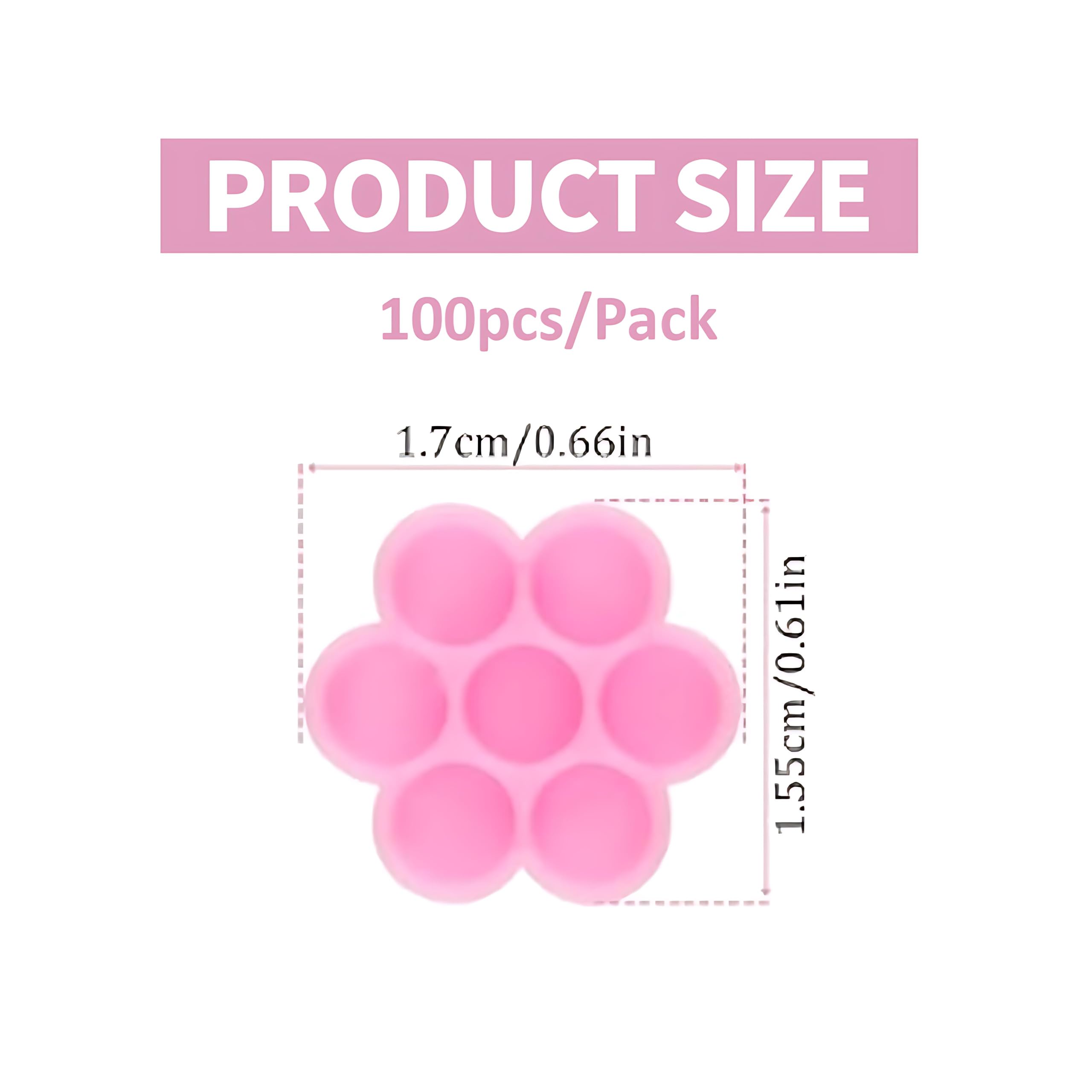 100 Pieces Pink Flower Shape Eyelash Extension Glue Cup Holder Pallet Grafting Eyelash Cup for Women Girls Extension Supply