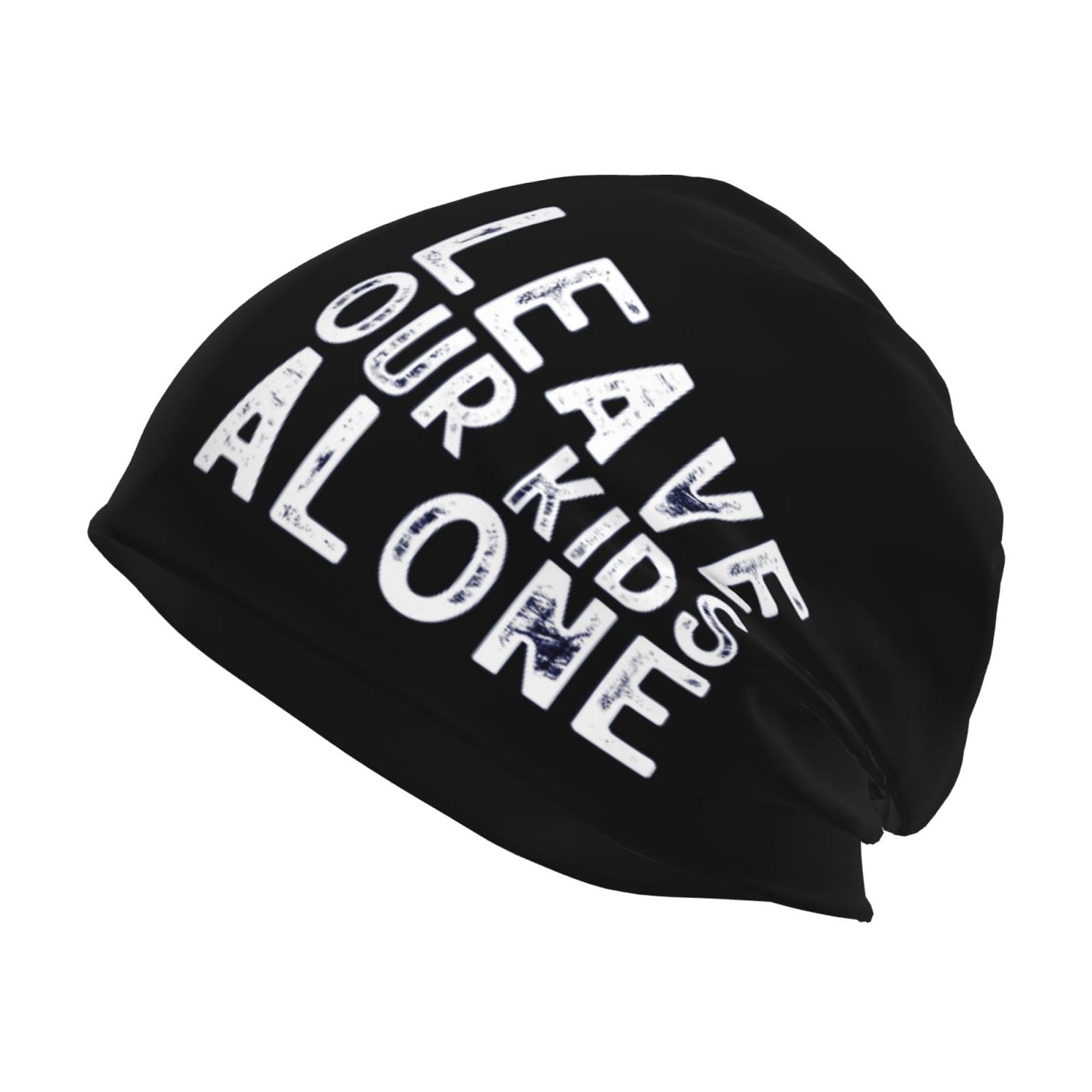 Haebfsl Leave Our Kids Alone Garden Anti Woke Anti Liberal Save The Children Protest Beanie Hat Knit Winter Hat Skull Cap Black