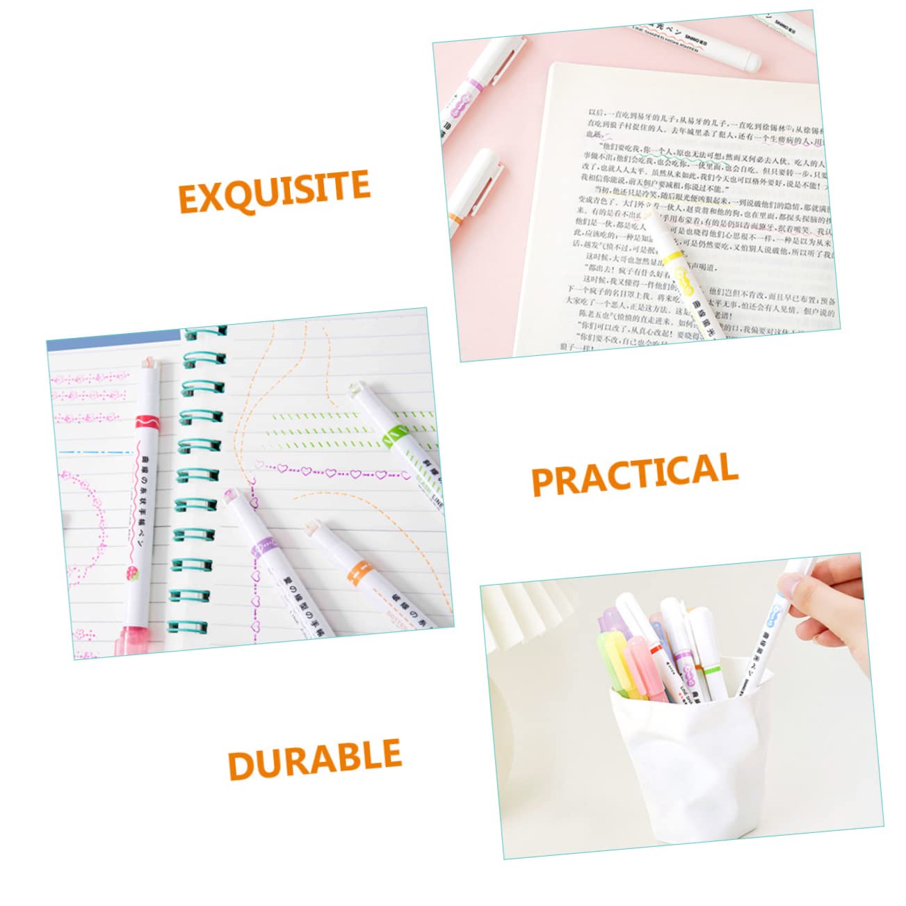 STOBOK 12stücke Teiliges Set Handgezeichneter Highlighter Pens Leuchtenden Farben Schnelltrocknende Marker Für Notizen Zeichnungen Und Kreative Projekte Für Schüler Und Studierende