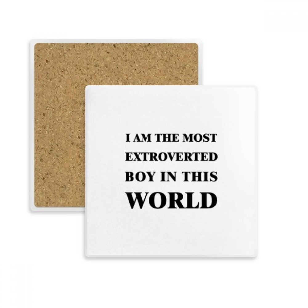 Coaster absorbant garçon extraverti pour tasse et verre multicolore