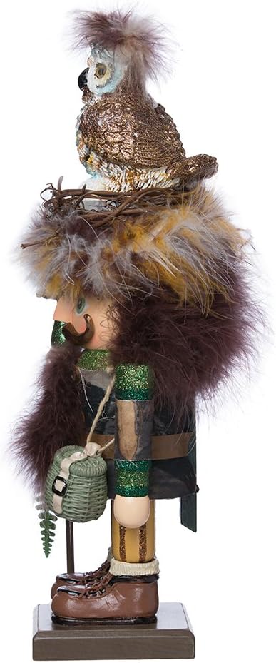 Kurt Adler 16-Inch Hollywood Woodsman Nutcracker with Owl Hat