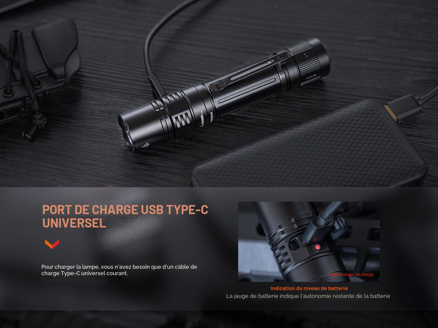 Fenix PD36R Pro Lampe torche tactique rechargeable + E03R V2.0 Édition canadienne
